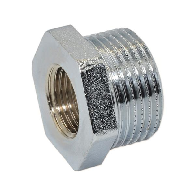 (F01005) Футорка 15Зх10В (1/2"З-3/8"В) нікель RAFTEC
