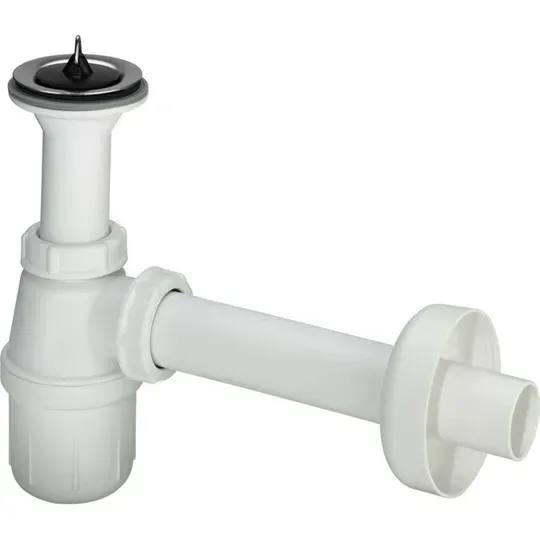 "Сифон для раковини VIEGA 1 1/4"""" x 1 1/2"""" пластик білий бутил. з/г 309312"
