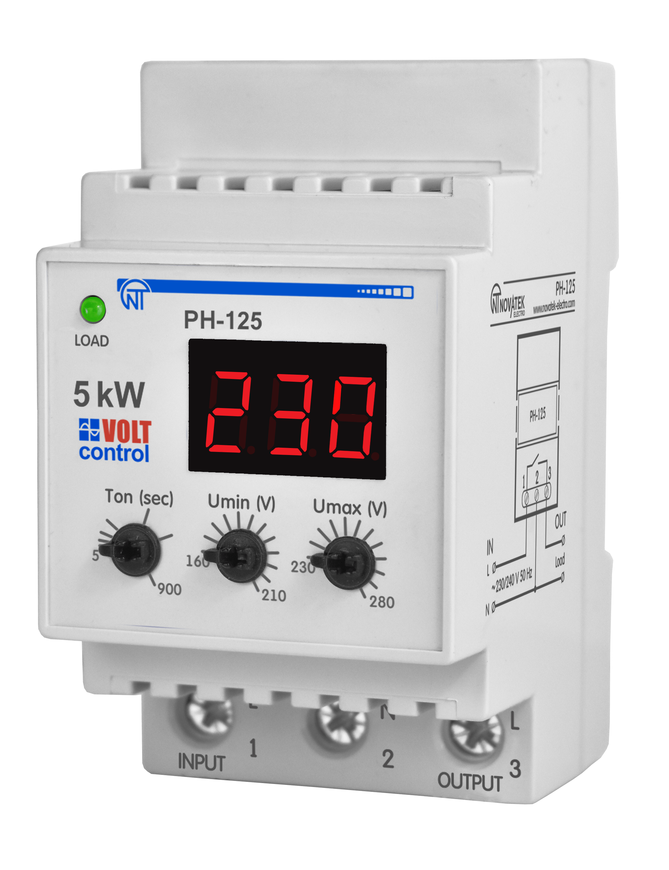 Реле напруги РН-125 (Standart), Novatek NTRN12503