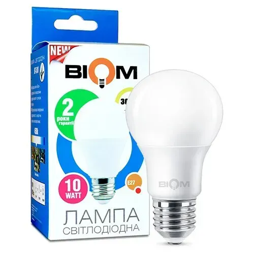 Лампа 1429 Biom BT-509 A60 10W E27 3000К матова