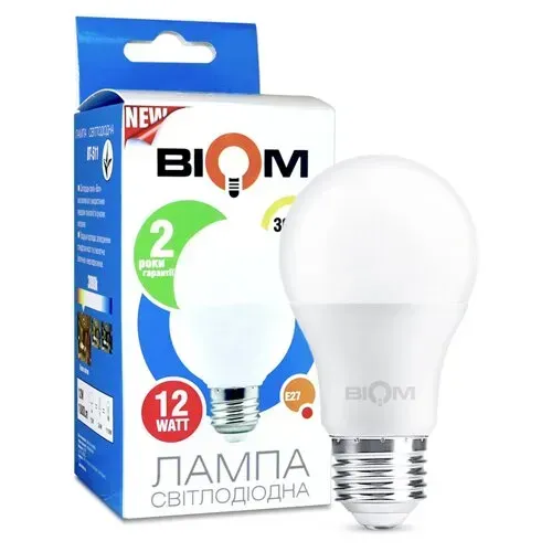 Лампа 1431 Biom BT-511 A60 12W E27 3000К матова
