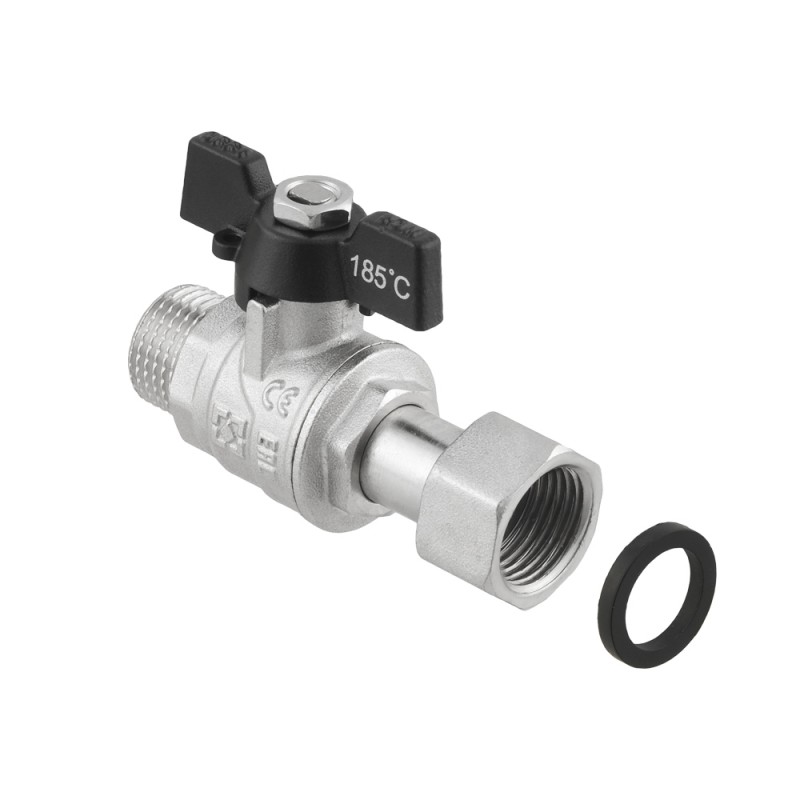 PRBM2 кран кульовий зв з накидною гайкою DN20 PN40, ТМ Raftec