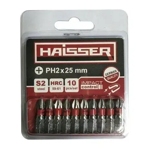 Біта PH2 х 25 мм Haisser, набiр 10шт. 2712701