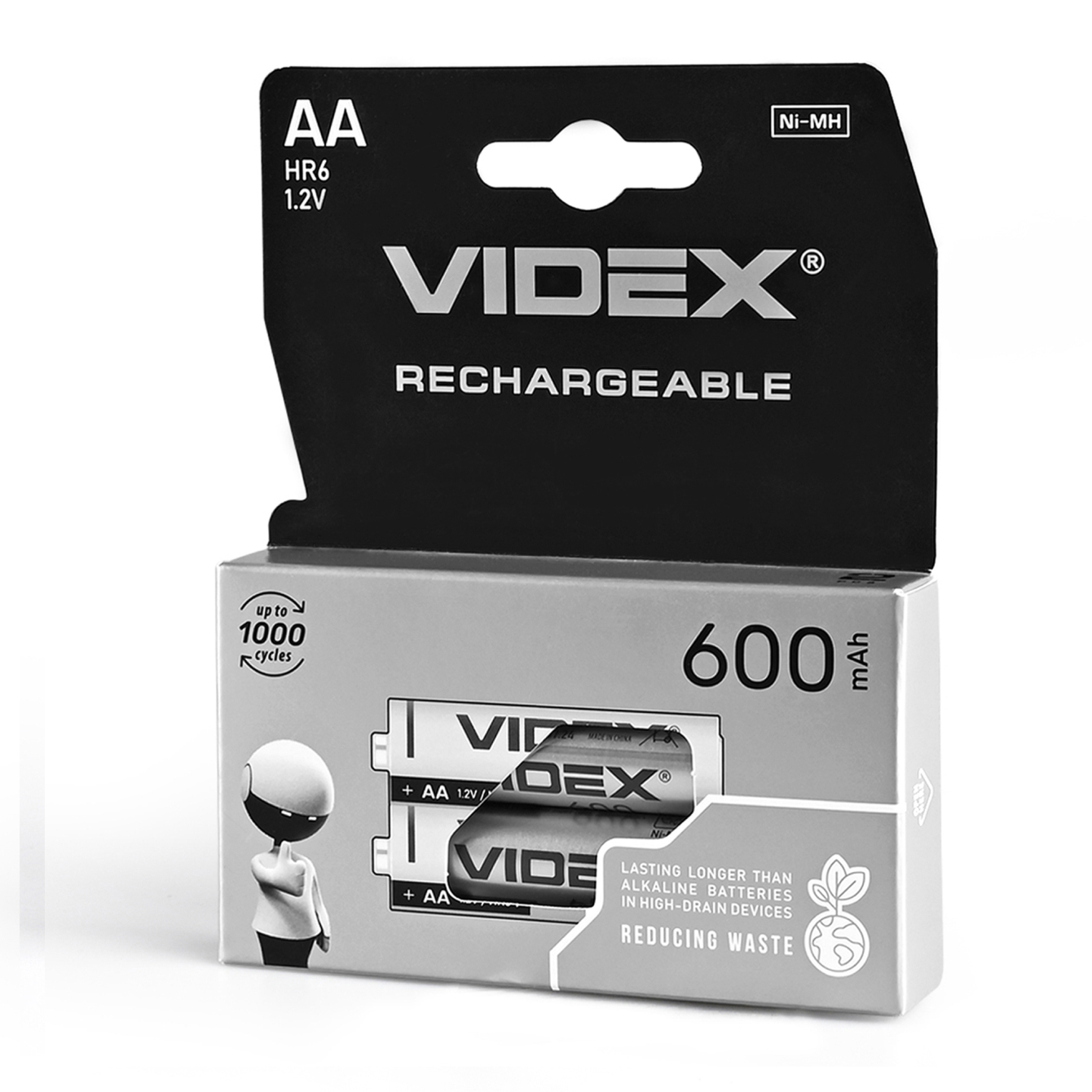 Акумулятори Videx HR6 / AA 600mAh double blister/2шт