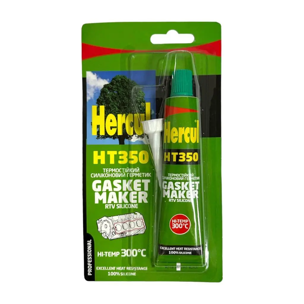 Силікон RTV 50мл. чорний термо+300C "HERCUL HT350"