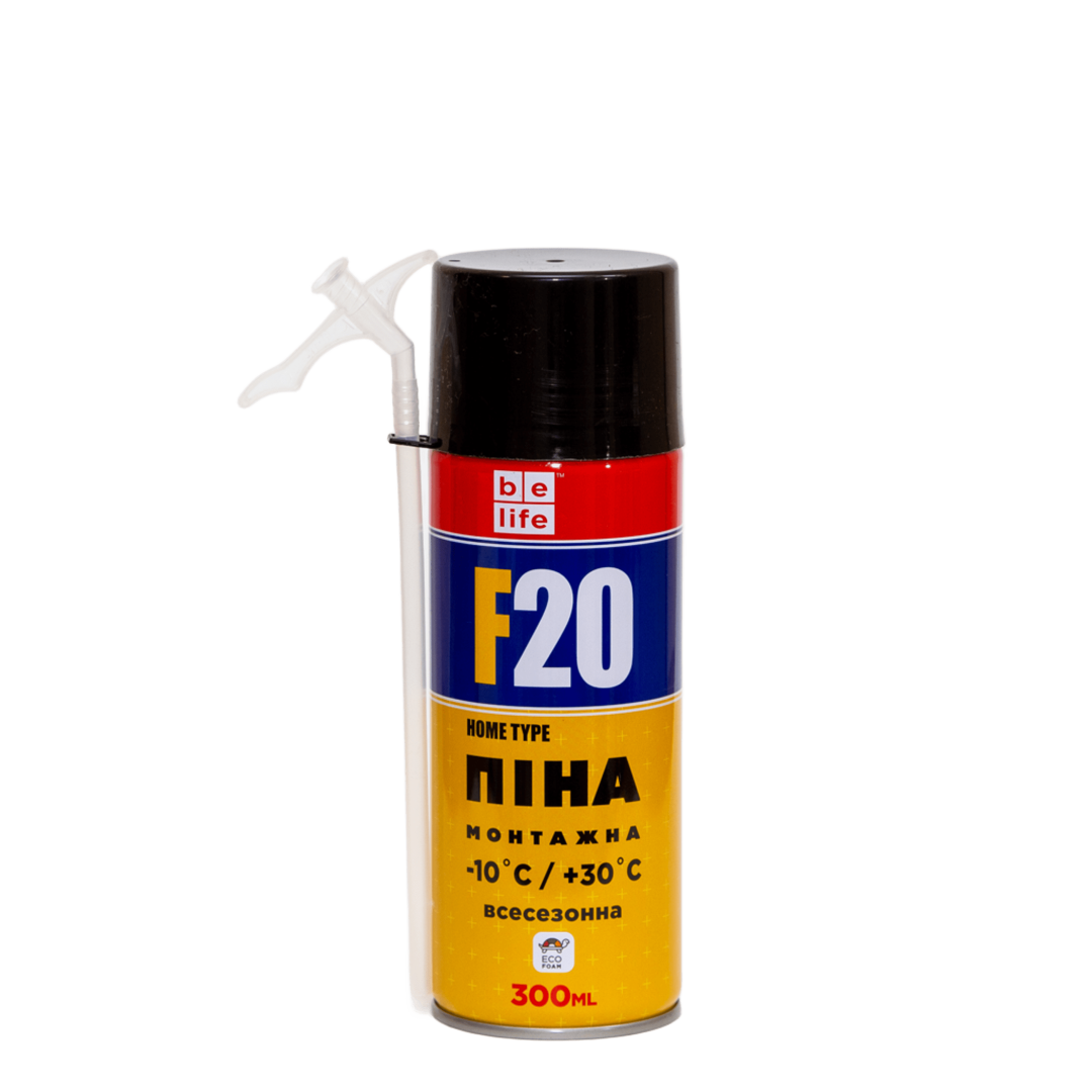 Піна монтажна побутова Belife F20, 300мл (вихід 20)
