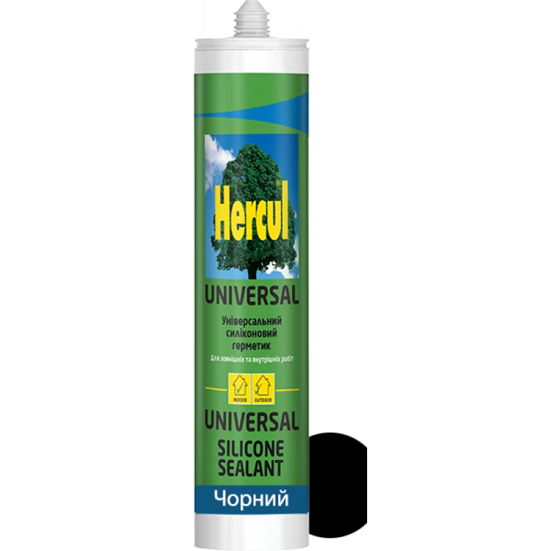 Силікон універс.чорний 280 мл"HERCUL Universal"