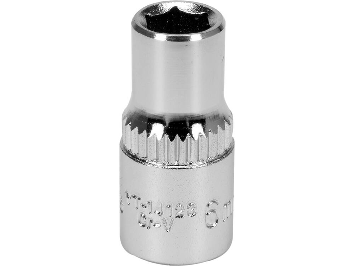 Головка торцева 6-гранна YATO : квадрат 1/4", М6, CrV
