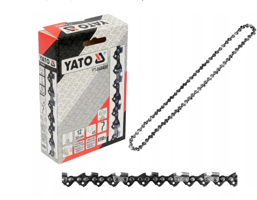 Ланцюг для пил YATO l= 12"/ 30см (45 ланок)3/8" (9,52 мм).Т-0,05" (1,3 мм) --- YT-85090| -84893| -828137 -YT-849381|-848