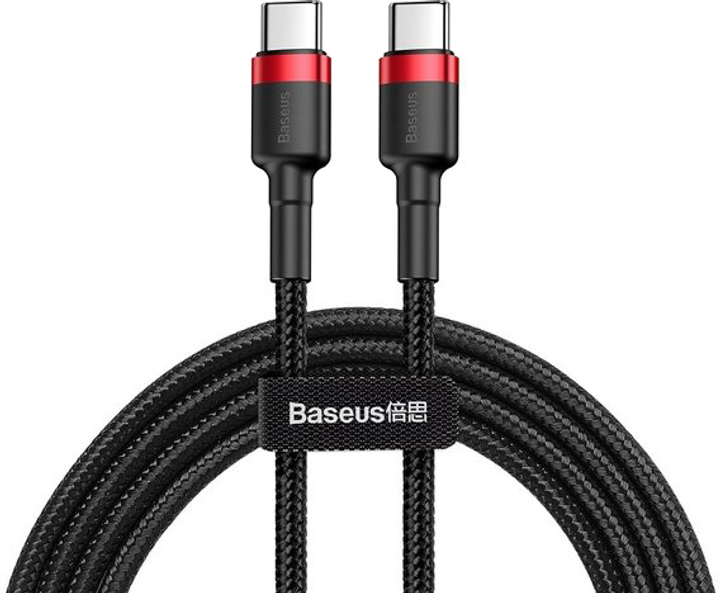 PD кабель Baseus Cafule Series Type-C PD2.0/60W/3A/1m. Red-black CATKLF-G91