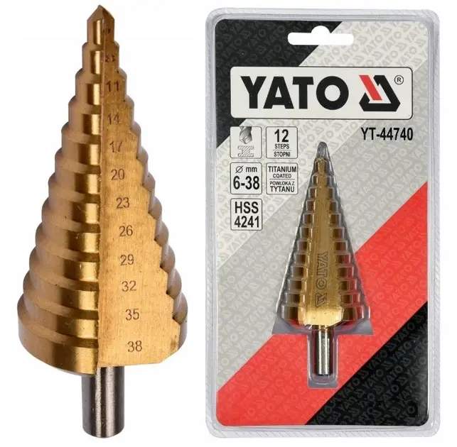 Фреза конусна по металу YATO : Ø13 x 25/55 мм, HSS-4241, хвостовик- Ø6 мм