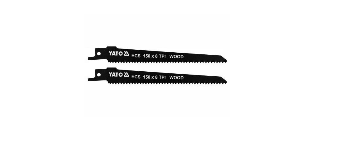 Полотна по дереву, до шаблевої пили YATO : l= 150 мм, h= 1 мм, 8 зубів/1", 2 шт.