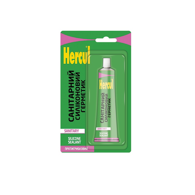 Силікон білий .тюбик50мл блістер"HERCUL Universal"