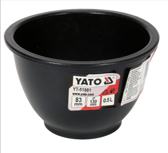 Глечик гумовий для гіпсу і будівельних розчинів YATO 0,5л