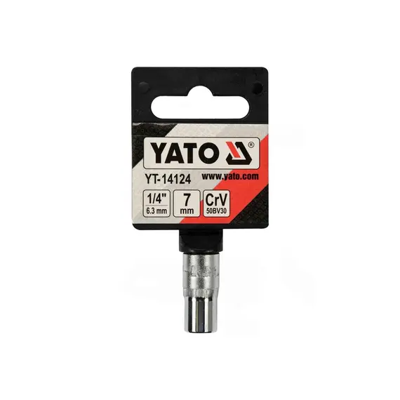 Головка торцева 6-гранна YATO : квадрат 1/4", М7, CrV