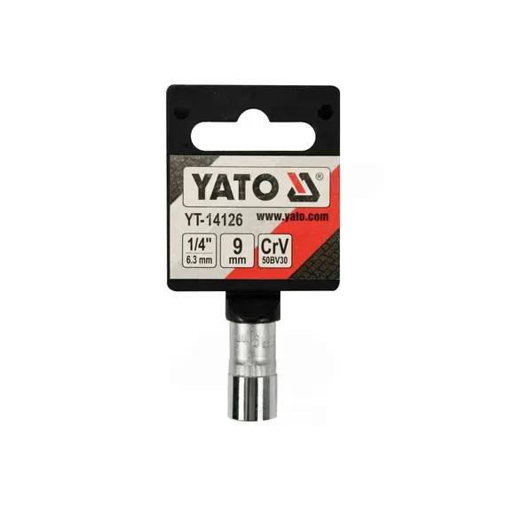 Головка торцева 6-гранна YATO : квадрат 1/4", М9, CrV