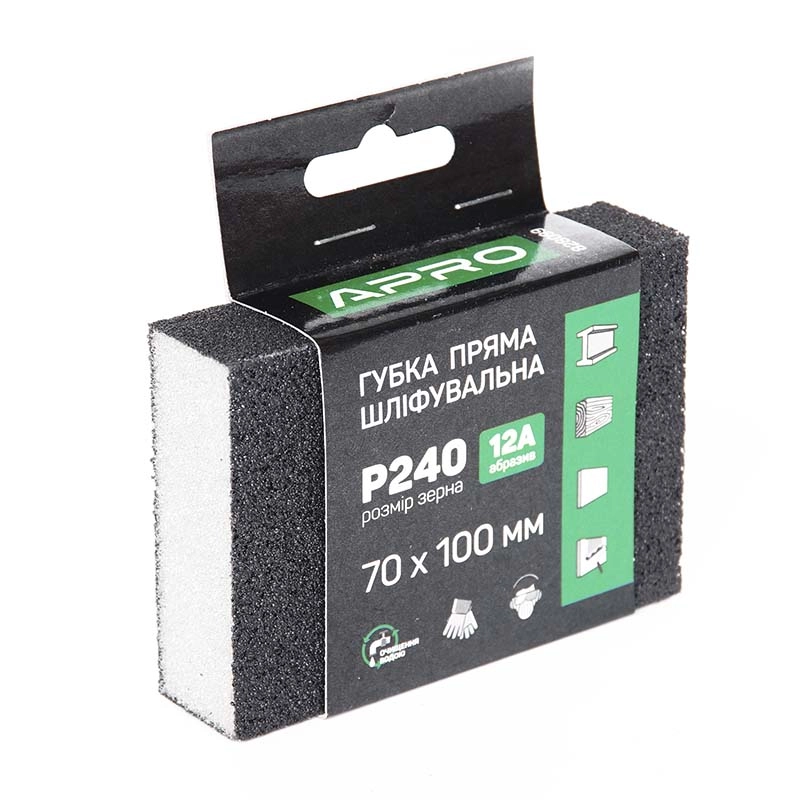 Губка шліфувальна чотиристороння P240 пряма