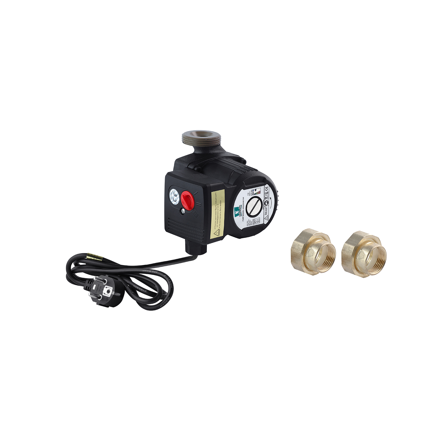 PUMPMAN Насос циркуляційний GRS25/40/130 <Нmax=4М, Qmax=3кбМ, P=88Вт> з кабелем та гайками (GRS25/40/130 <Нmax=4М, Qmax=3кбМ, P=88Вт> з кабелем та гайками) - мініатюра 3