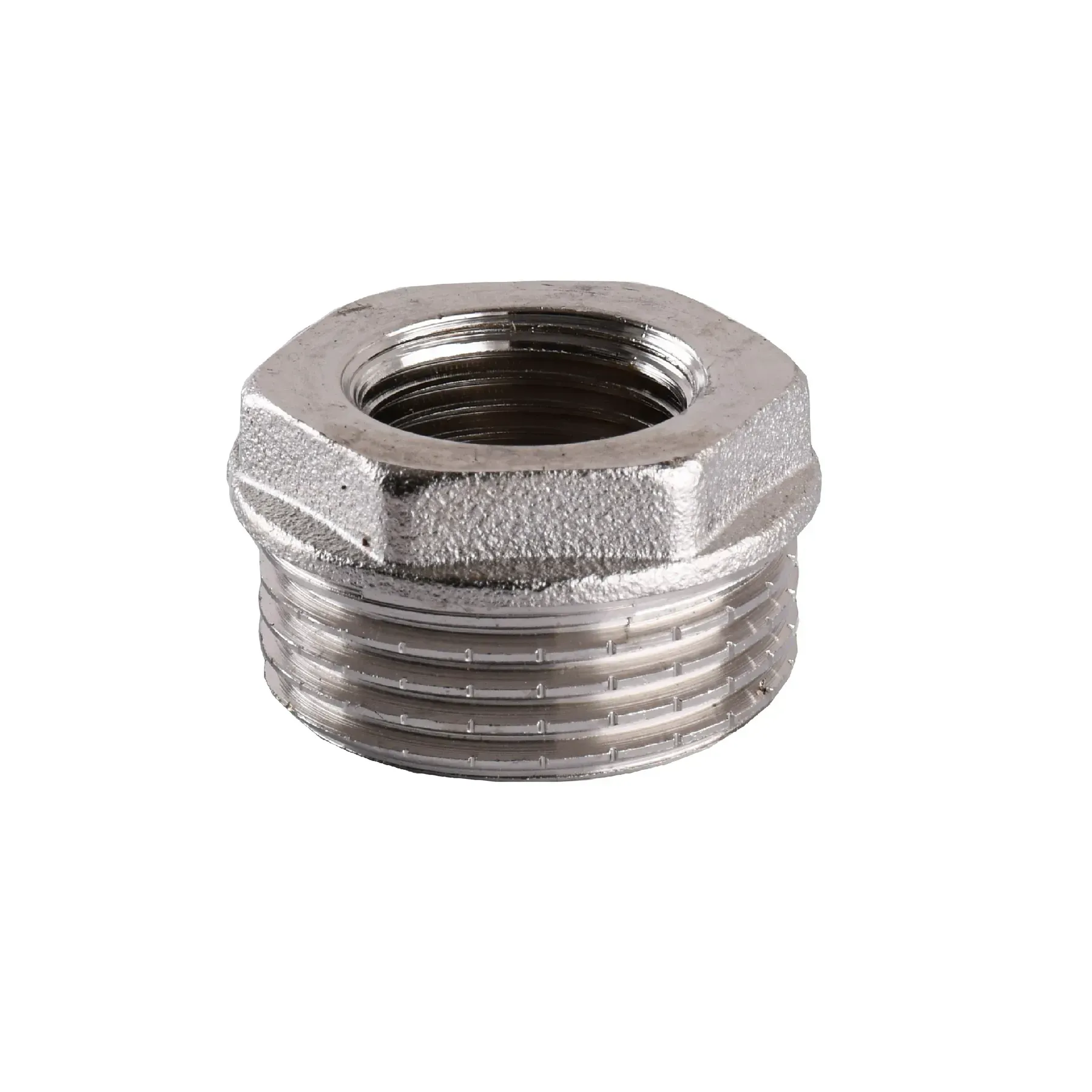 Футорка нікельована 1/2″ЗР х 1/4″ВР штампована (манометр) А0723А(нк) VA - мініатюра 3