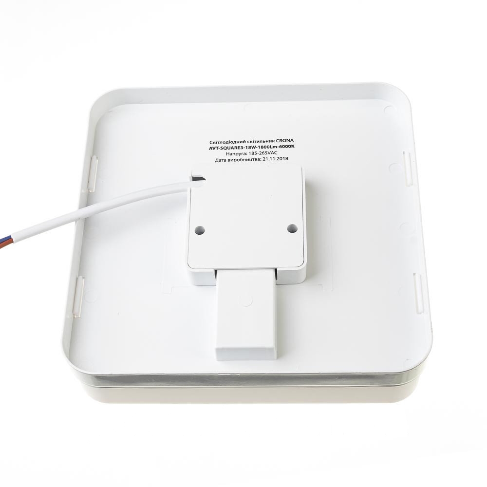 #132/1 AVT SQUARE3 18W-CRONA Pure White Світлодіодний світильник - мініатюра 2