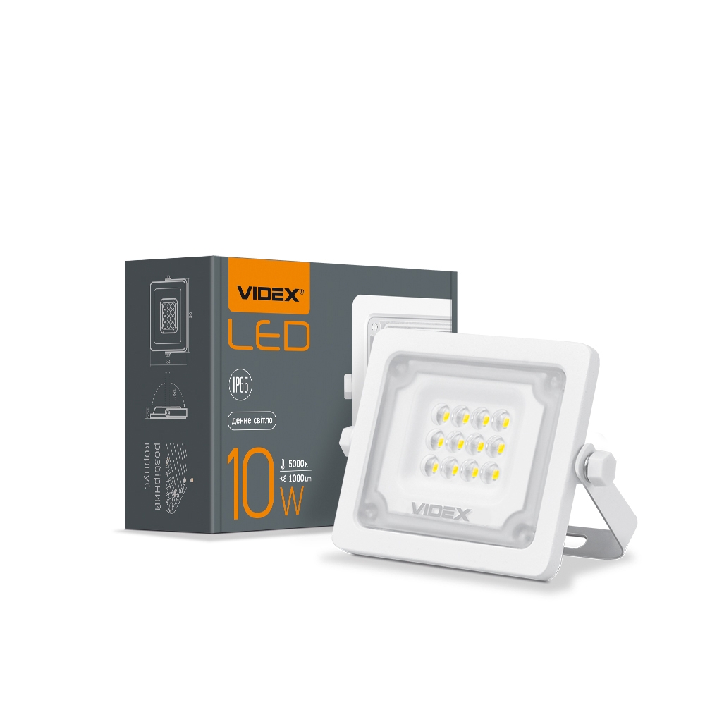 LED прожектор VIDEX 10W 5000K 220V (VL-F2e-105W) - мініатюра 4