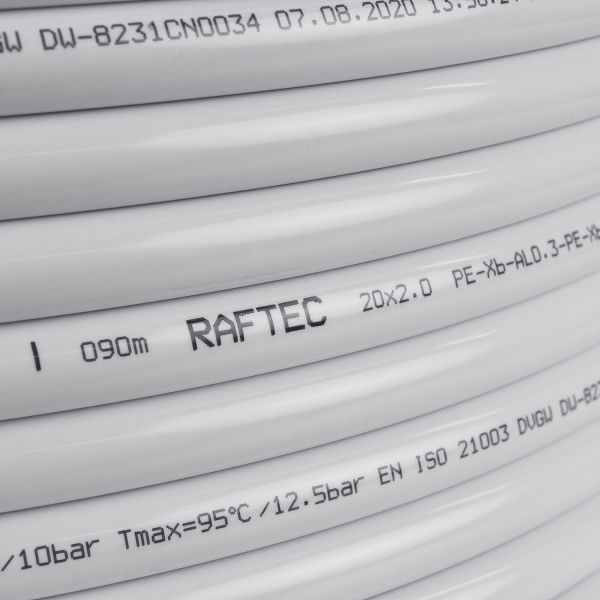 Труба металопластикова White (PEX-B/AL/PEX-B)  20*2.0 RAFTEC (MPT2020) - мініатюра 2