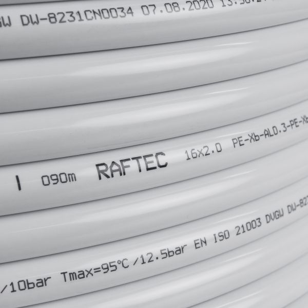 Труба металопластикова White (PEX-B/AL/PEX-B) 16*2.0 RAFTEC (MPT1620) - мініатюра 4