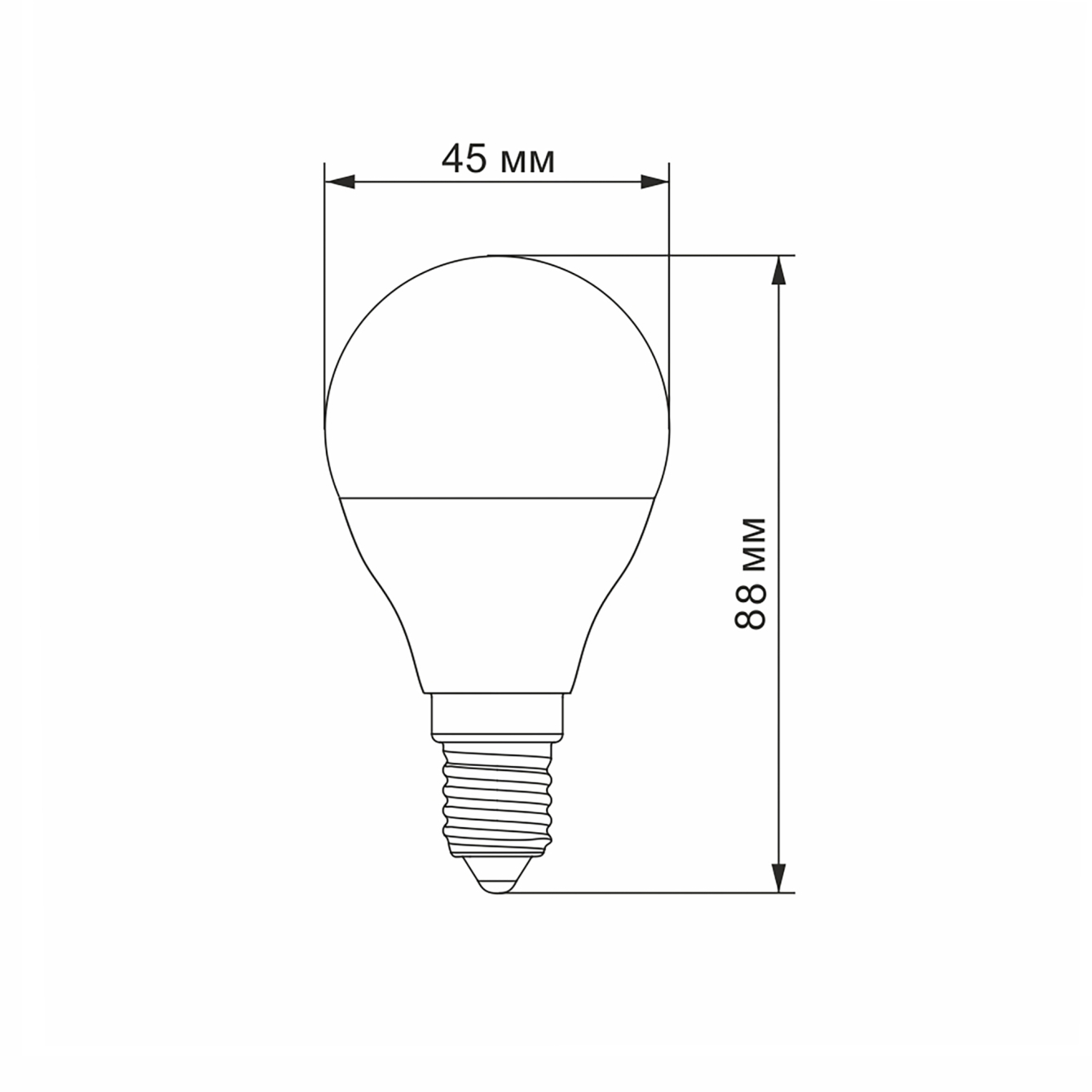 LED лампа VIDEX  G45e 7W E14 4100K 220V 20шт/ящ - мініатюра 4
