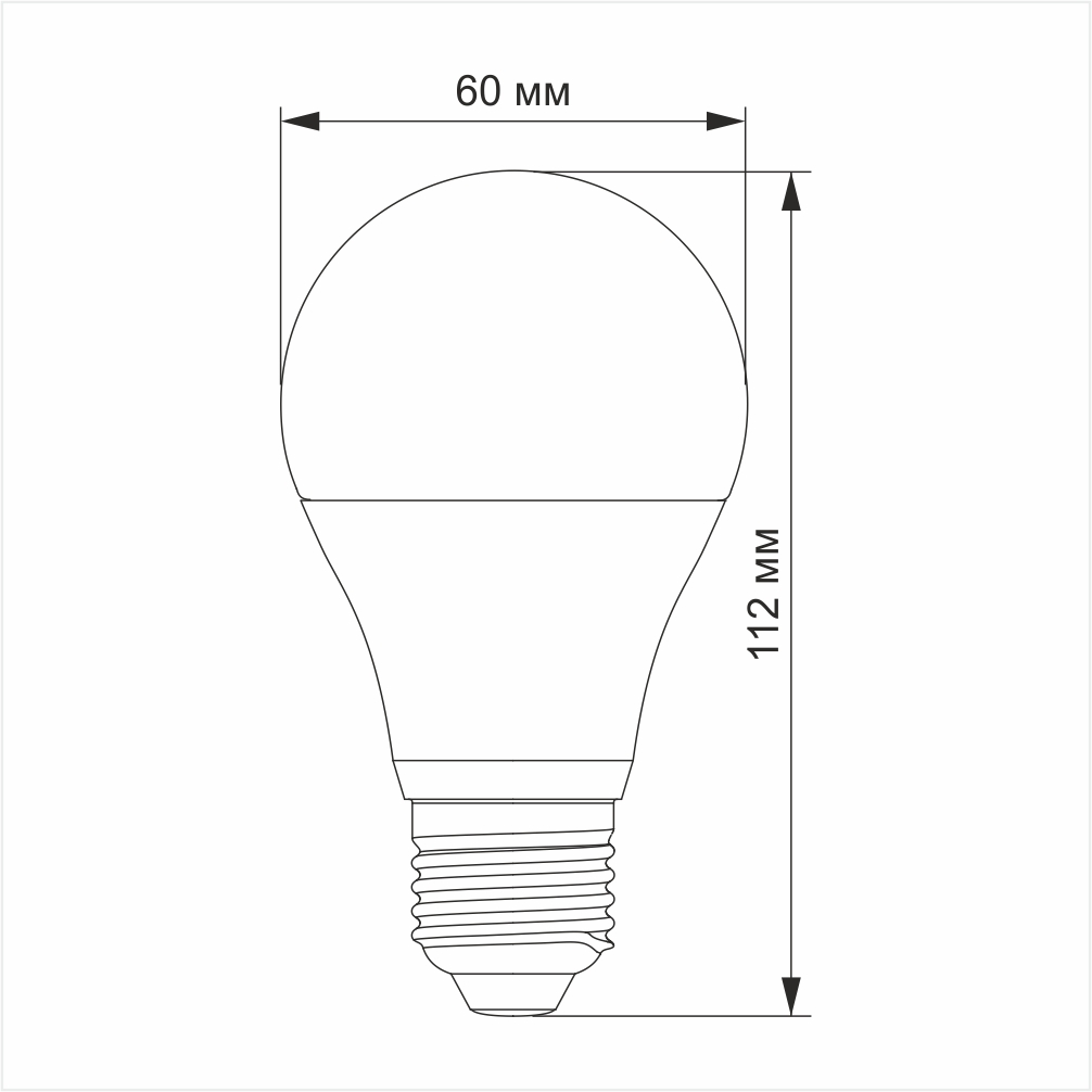 LED лампа TITANUM A60 12W E27 4100K 220V 50шт/ящ - мініатюра 4