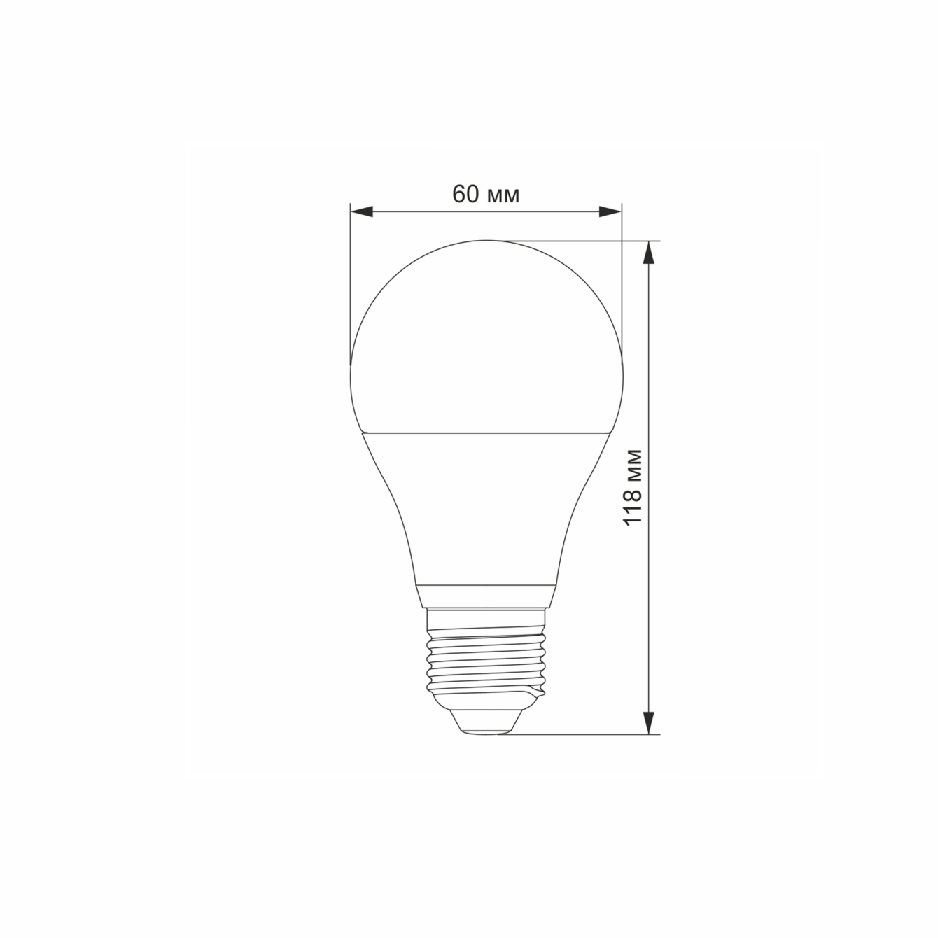 LED лампа VIDEX  A60e 12W E27 3000K 220V 20шт/ящ - мініатюра 4