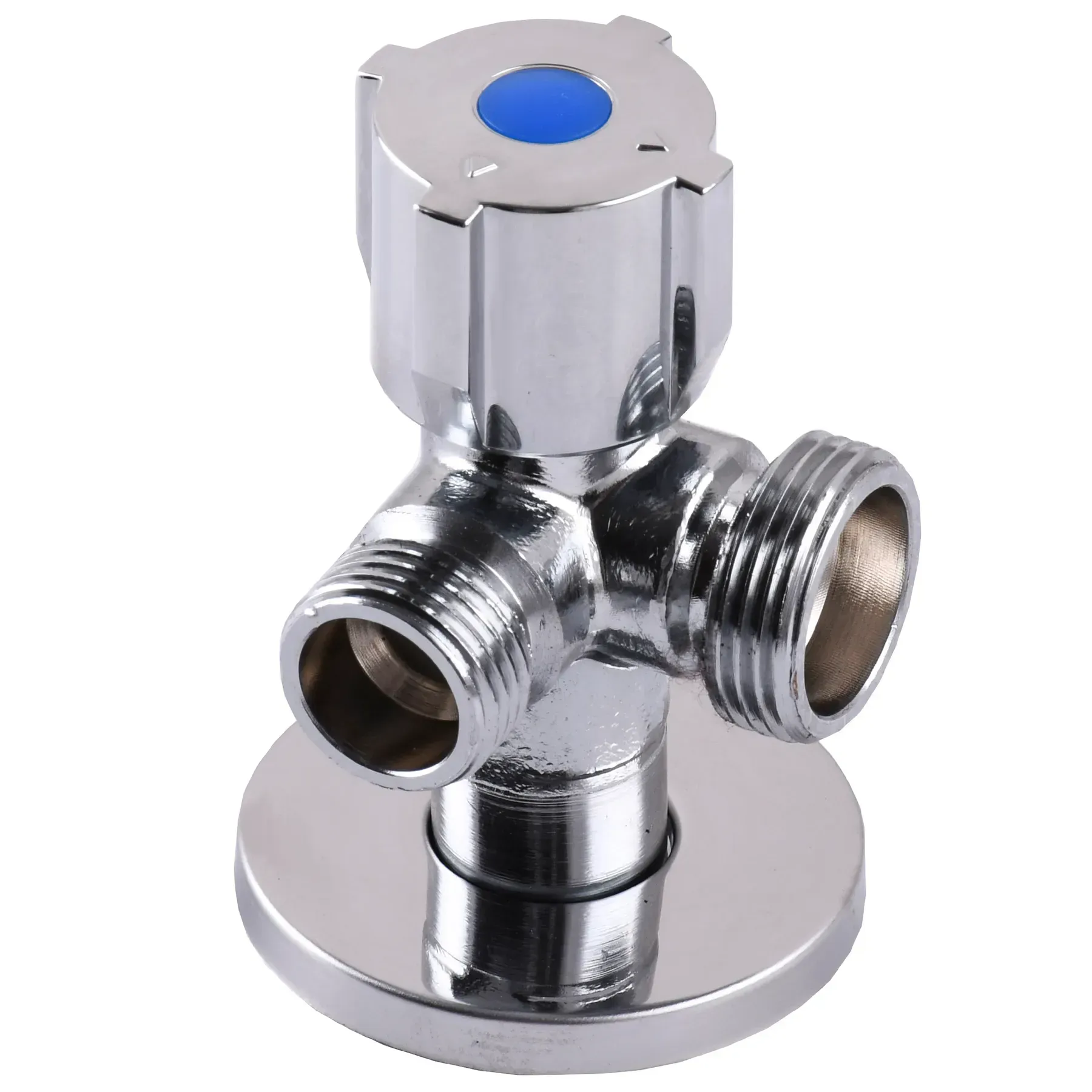 Кран кульовий кутовий подвійний SELBA 1/2"х 1/2"х3/4" DOUBLE (SL1599) - мініатюра 4
