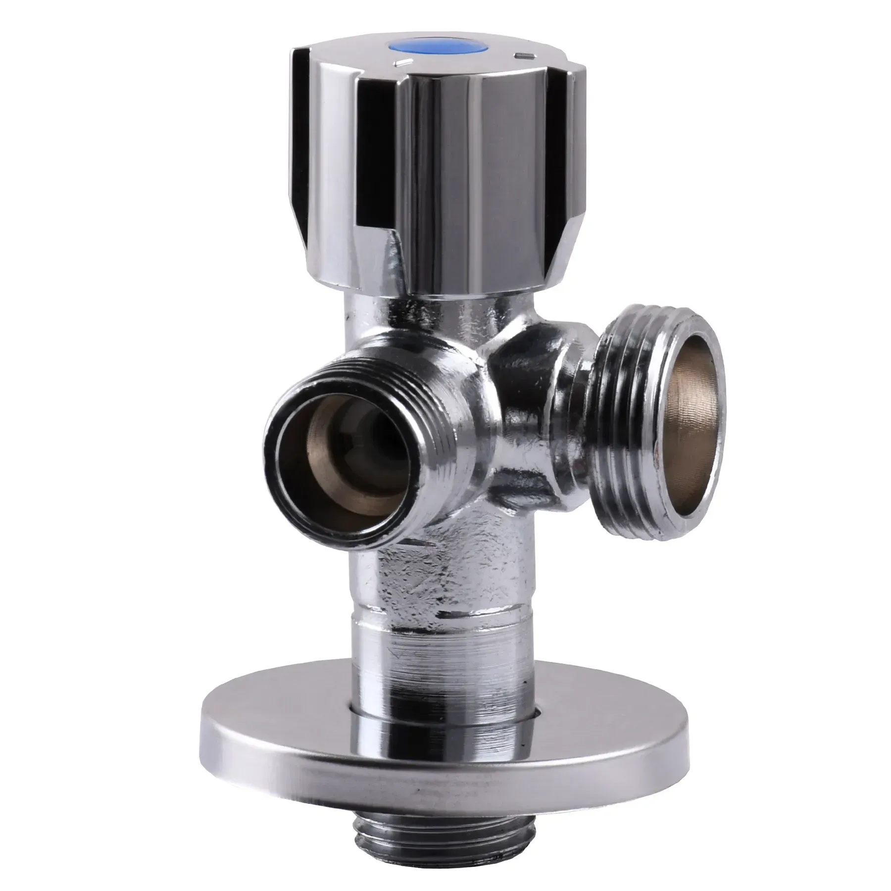 Кран кульовий кутовий подвійний SELBA 1/2"х 1/2"х3/4" DOUBLE (SL1599) - мініатюра 6