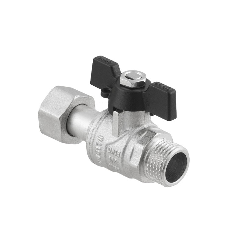 PRBM2 кран кульовий зв з накидною гайкою DN20 PN40, ТМ Raftec - мініатюра 6