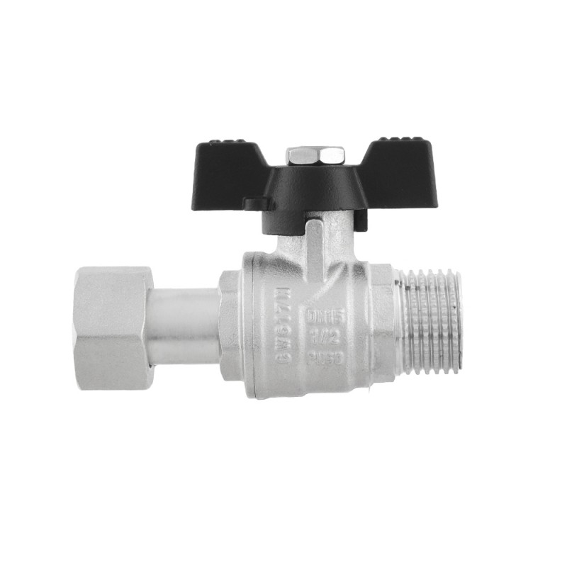 PRBM2 кран кульовий зв з накидною гайкою DN20 PN40, ТМ Raftec - мініатюра 8