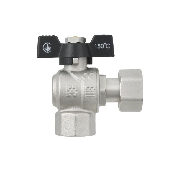 (DRBZ1 ) Кран кутовий кульовий з накидною гайкою BLACK 1/2 "вв чм RAFTEС - мініатюра 4