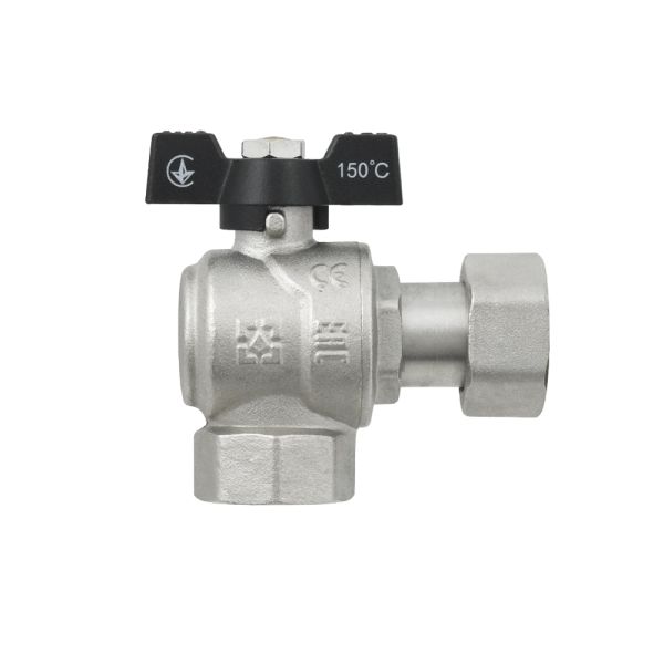 (DRBZ2) Кран кутовий кульовий з накидною гайкою BLACK 3/4 "вв чм RAFTEС - мініатюра 2
