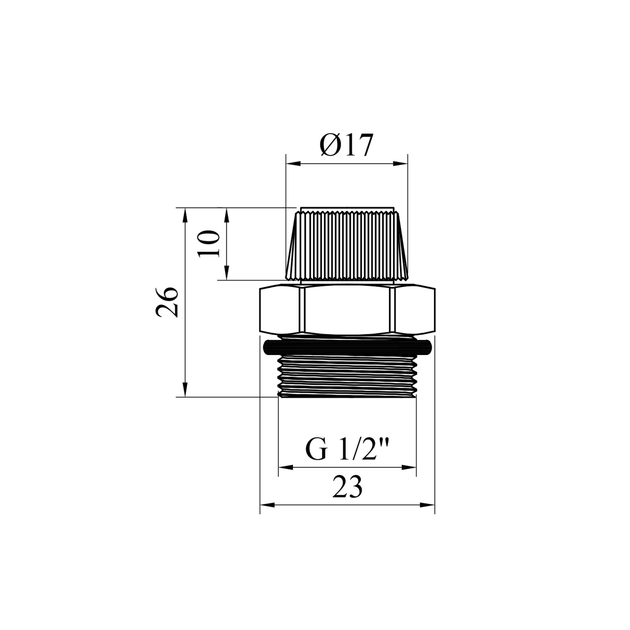 Кран Маєвського KARRO 1/2" біла ручка, KR85008 - мініатюра 3