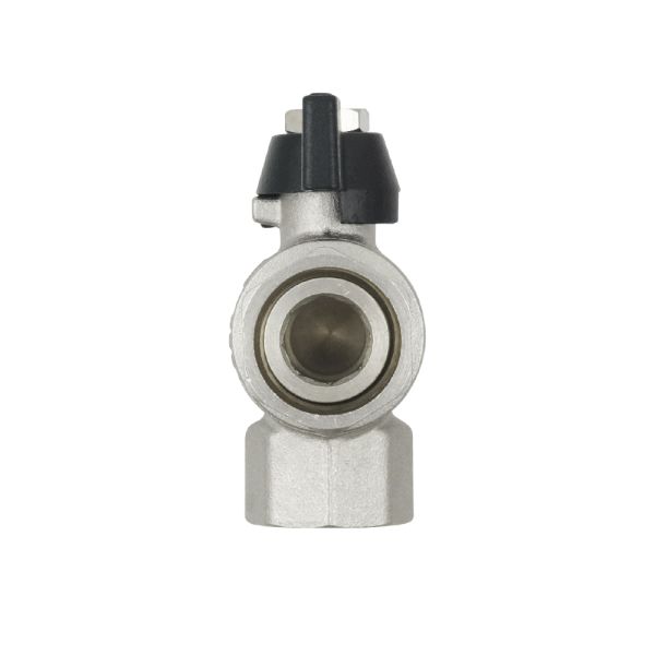(DRBZ1 ) Кран кутовий кульовий з накидною гайкою BLACK 1/2 "вв чм RAFTEС - мініатюра 2
