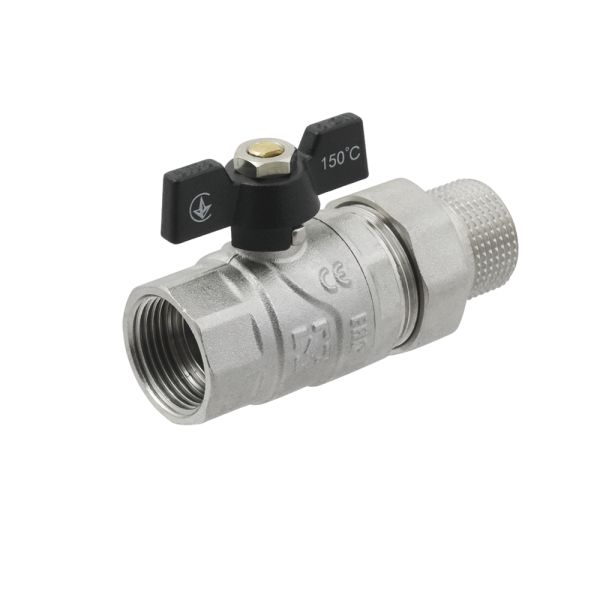 (DRBS2) Кран кульовий  з американкою BLACK (3/4") вз чм RAFTEC - мініатюра 3