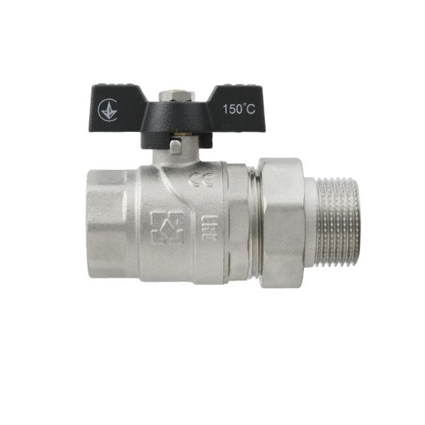 (DRBS3) Кран кульовий  з американкою BLACK (1") вз чм RAFTEC - мініатюра 2