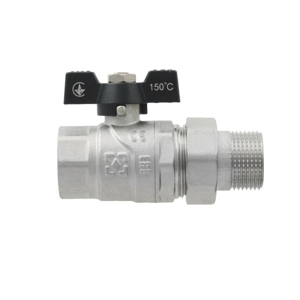 (DRBS2) Кран кульовий  з американкою BLACK (3/4") вз чм RAFTEC - мініатюра 5