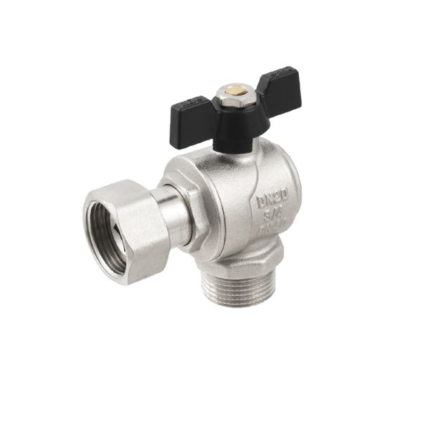 DRBM2 кран кутовий кульовий зв з накидною гайкою DN20 PN40, ТМ Raftec - мініатюра 5