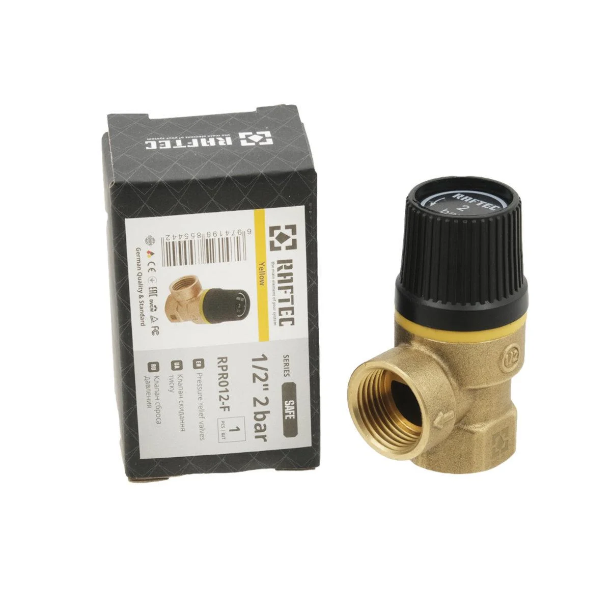 Клапан підривний, РВ, 1/2", 2 бар, RPR012-F, RAFTEC {100} - мініатюра 2