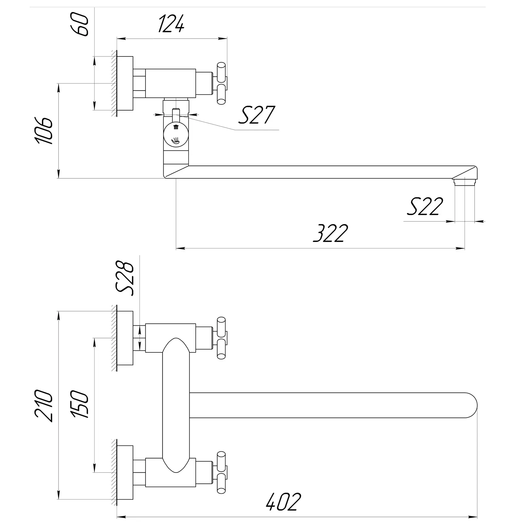Змішувач для ванни Globus Lux DUKAT SD4-108 - мініатюра 8