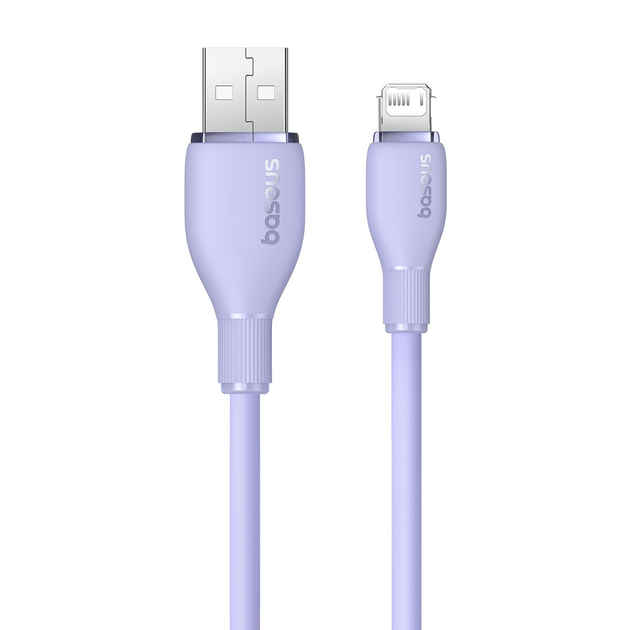 USB кабель Baseus Pudding Series Fast Charging Cable USB to iP 2.4A 2m Nebula Purple - мініатюра 3