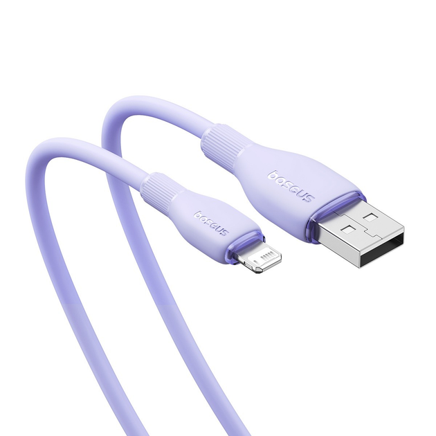 USB кабель Baseus Pudding Series Fast Charging Cable USB to iP 2.4A 2m Nebula Purple - мініатюра 4