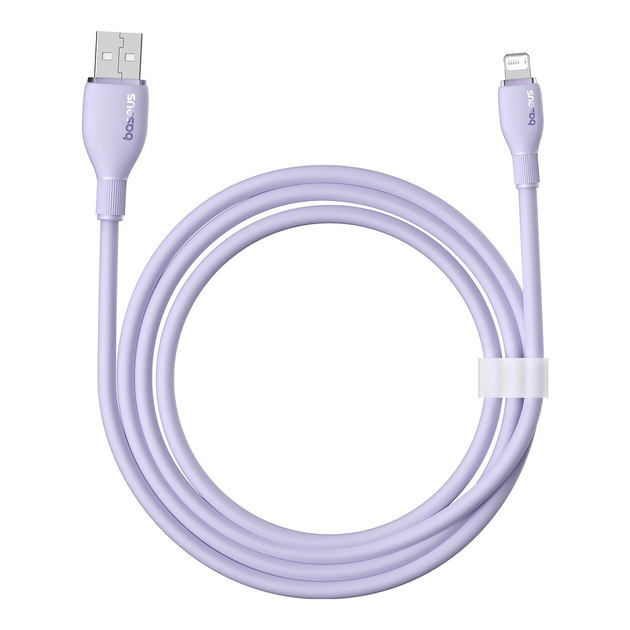 USB кабель Baseus Pudding Series Fast Charging Cable USB to iP 2.4A 2m Nebula Purple - мініатюра 6