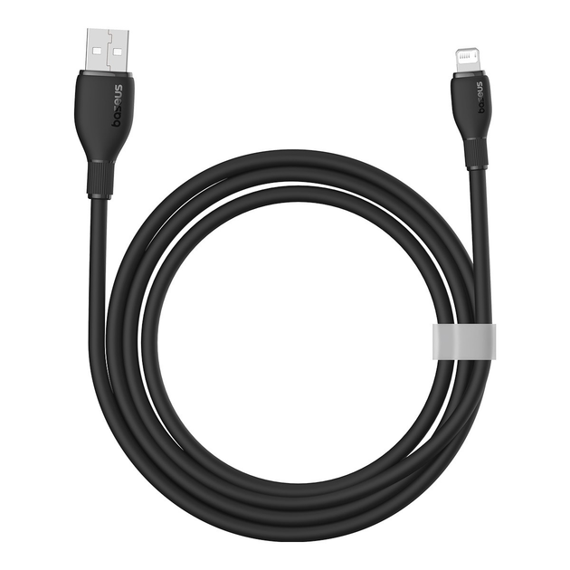 USB кабель Baseus Pudding Series Fast Charging Cable USB to iP 2.4A 2m Black P10355700111-01 - мініатюра 6
