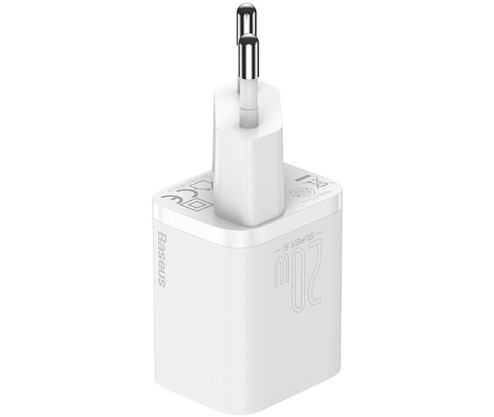 МЗП Baseus Super Si Quick Charger 1C 20W EU White CCSUP-B02 - мініатюра 6