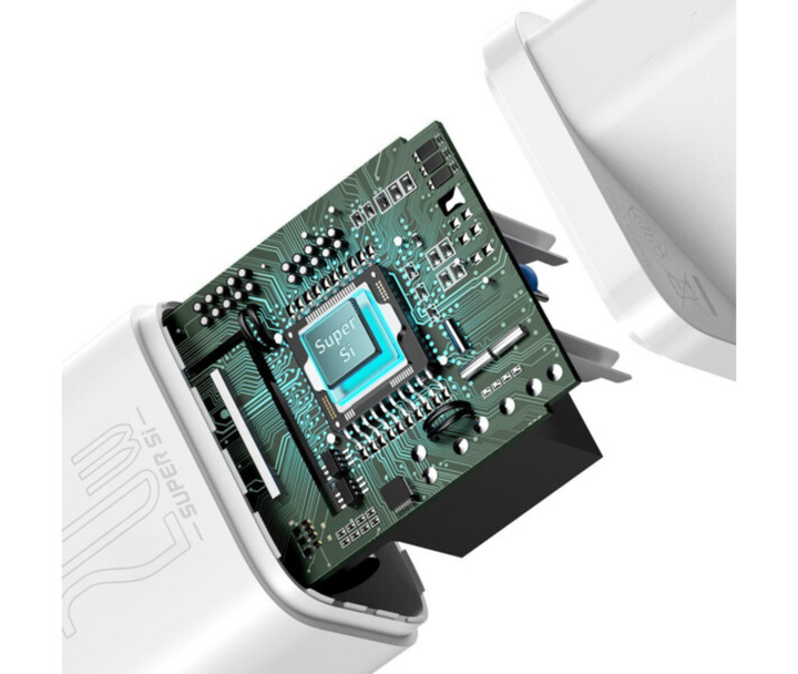МЗП Baseus Super Si Quick Charger 1C 20W EU White CCSUP-B02 - мініатюра 9
